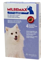 Milbemax Kauwtabletten Hond 4 tabletten <5kg